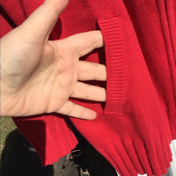 NWT Karen Scott Red Zip Front Cardigan Sweater - Picture 4 of 6